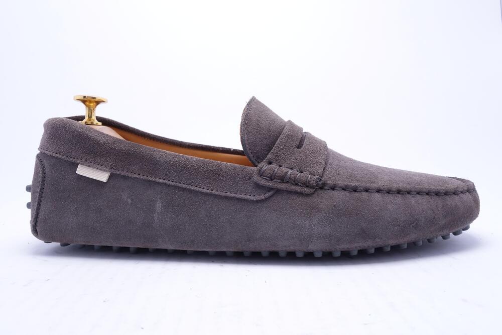 Oliver Cabell Shoes Mens Size 10 Gray Suede Driving Penny Loafers Slip On Casual